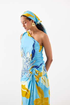 White Rose One Shoulder Dress