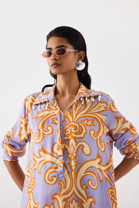 Mojito Asymmetric Shirt And Skirt 