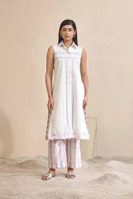 Evanya Kurta And Troiser Co-Ord Set