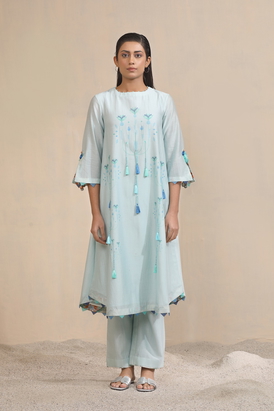 Leher Kurta And Trouser Co-Ord Set 
