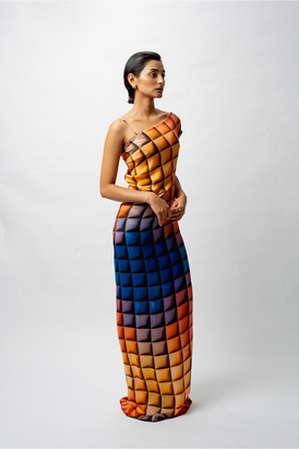 Satin Allure Backless Resort Gown