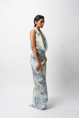 Satin Allure Backless Resort Gown