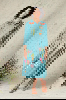 Blue Botany Dress