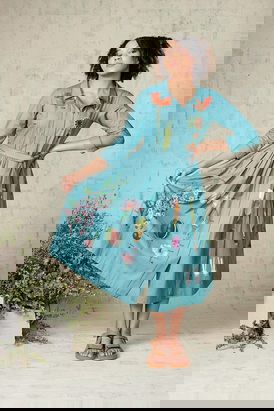 Blue Botany Dress