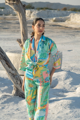 Halter Summer Swimsuit In Cuba Paired With Endless Summer Shirt