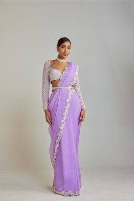 Lilac Saree Set