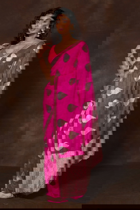 Banarsi Silk Brocade Saree With Running Blouse